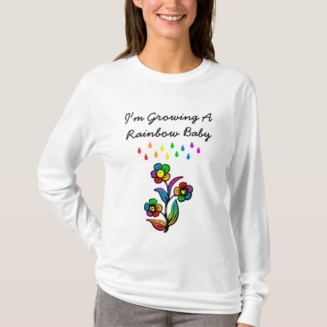 Ich baue ein Rainbow Baby Maternity Shirt (Vorderseite)