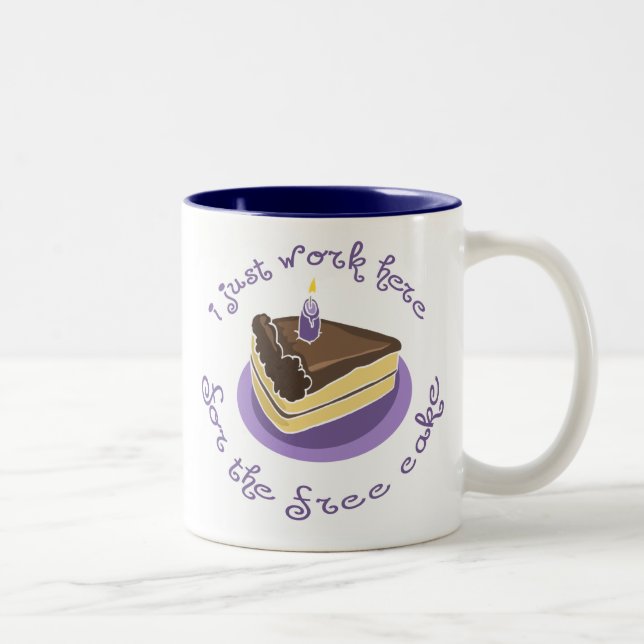 Ich bearbeite gerade hier frei Kuchen-lustige Zweifarbige Tasse (Rechts)