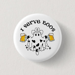 Ich bediene Boos! Barkeeper gruselig  Button
