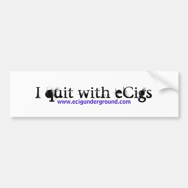 Ich beendigte mit eCigs - Autoaufkleber (Vorne)