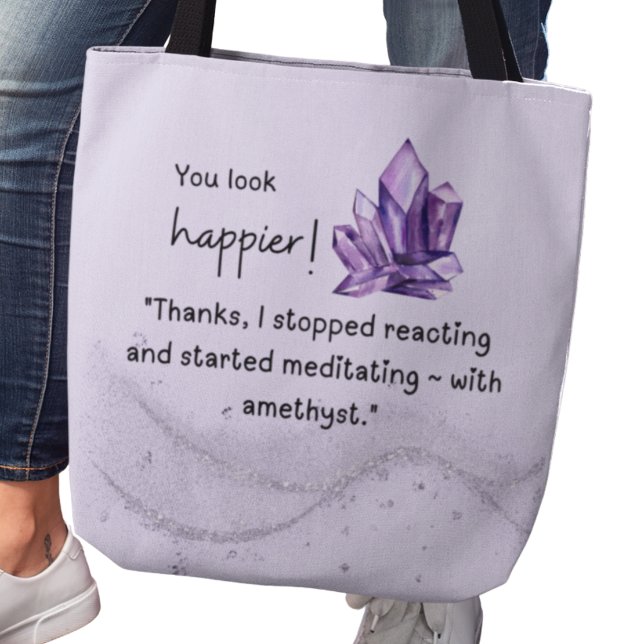 Ich begann zu meditieren - mit Amethyst. Tasche (Von Creator hochgeladen)