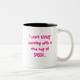 ich beginne jeden Morgen mit einer netten Schale Zweifarbige Tasse