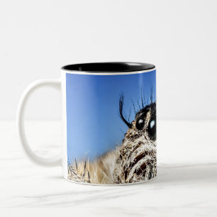 Ich behalte dich im Auge! Zweifarben-Kaffeetasse Zweifarbige Tasse