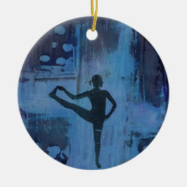 Ich behalte mein Balancen-Yoga-Mädchen Keramikornament