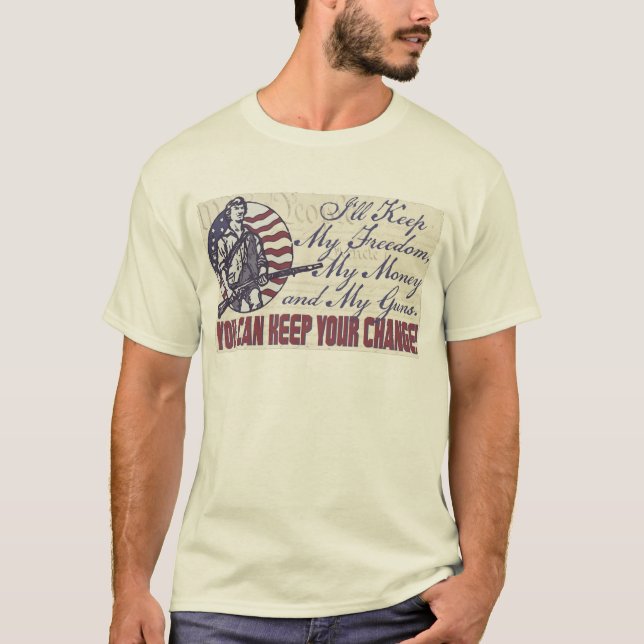 Ich behalte meine Gewehre, Freiheits-Geld-2. T-Shirt (Vorderseite)