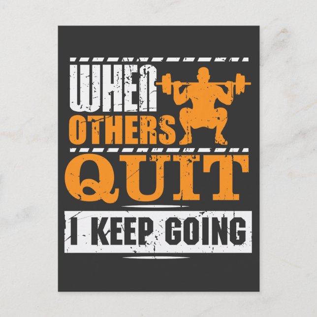 Ich behielt Going - Motivierend Gym Athlete Postkarte (Vorderseite)