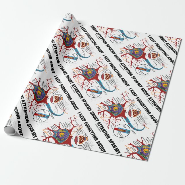 Ich Behielt, über meine Kurze Aufmerksamkeitsspann Geschenkpapier (Ungerollt)