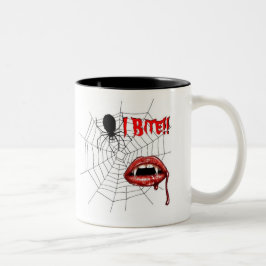 Ich beiße Kaffee-Tasse!! Zweifarbige Tasse