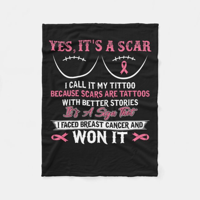 Ich bekämpfe Brustkrebs N Won Breast Cancer Awaren Fleecedecke (Vorderseite)