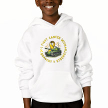 "ICH BEKÄMPFE KREBS MIT BRAVERY & STRENGTH" HOODIE