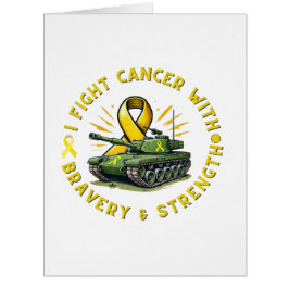 "ICH BEKÄMPFE KREBS MIT BRAVERY & STRENGTH"-KARTE
