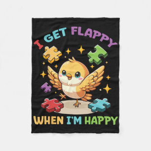 Ich bekomme Flappy, wenn ich glücklich bin, Niedli Fleecedecke