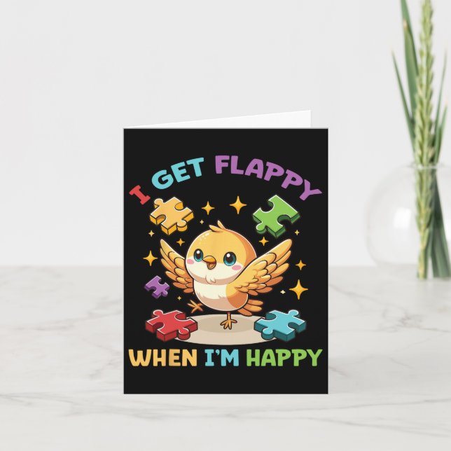 Ich bekomme Flappy, wenn ich glücklich bin, Niedli Karte (Vorderseite)