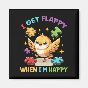 Ich bekomme Flappy, wenn ich glücklich bin, Niedli Magnet