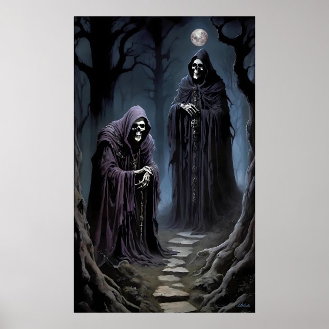 Ich bekomme Schüttelfrost im blauen Mondschein Poster (Vorne)