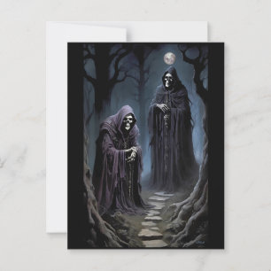 Ich bekomme Schüttelfrost im blauen Mondschein Postkarte