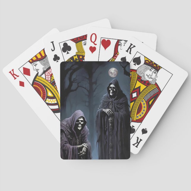 Ich bekomme Schüttelfrost im blauen Mondschein Spielkarten (Rückseite)