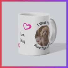 Ich belle dich mehr als Kaffee Dog Mom Liebesfoto