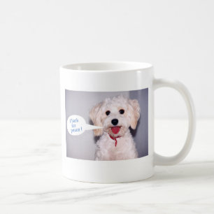 Ich belle für den besonders angefertigten Frieden Kaffeetasse
