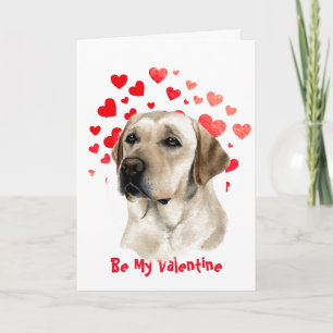 Ich belle Liebe dich Golden Labrador Hund Valentin Feiertagskarte