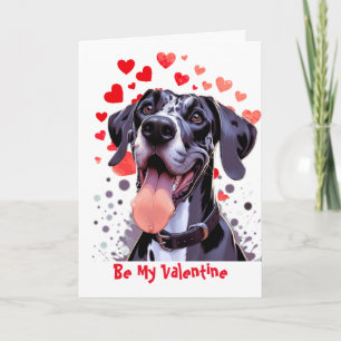 Ich belle Liebe dich Great Dane Hund Valentinstag Feiertagskarte