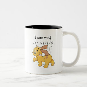 Ich belle wie ein Welpe T-Shirts und Geschenke Zweifarbige Tasse