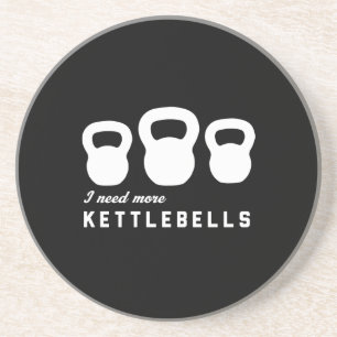 Ich benötige mehr Kettlebells Getränkeuntersetzer