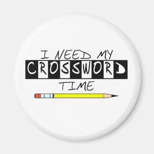 Ich benötige meine Kreuzworträtselzeit-T - Shirt Magnet