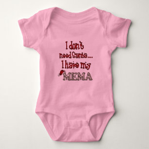 Ich benötige nicht Sankt, ich habe mein Mema Baby Strampler