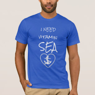 Ich benötige Vitamin-Seeblau und -WEISS T-Shirt