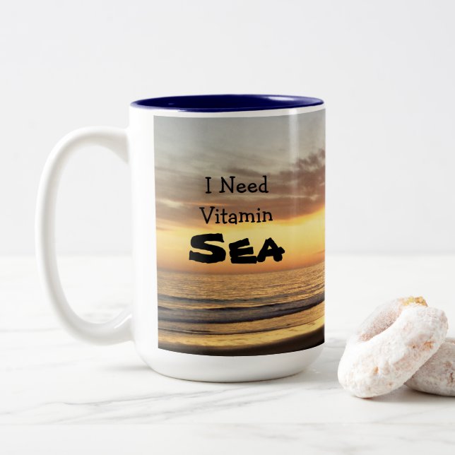 Ich benötige Vitamin-SeeTasse Zweifarbige Tasse (Mit Donut)