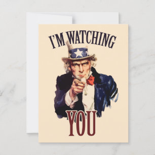 Ich beobachte DICH Postkarte