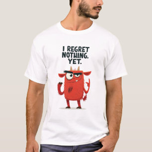 Ich bereue nichts, lustiger chaotischer Ziegenchar T-Shirt
