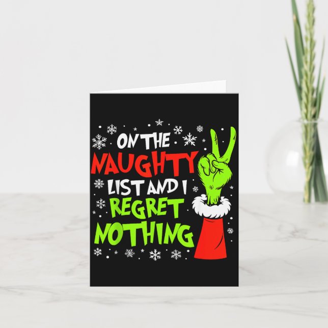 Ich bereue nichts Lustiges Weihnachten  Karte (Vorderseite)