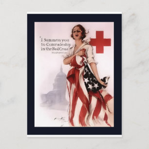 Ich beschwöre Sie zur Kameradschaft im Roten Kreuz Postkarte