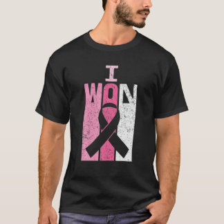 Ich besiege Brustkrebs-Bewusstsein Rosa Band T-Shirt