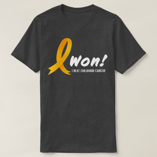 Ich besiege Kinderkrebs T-Shirt ich gewonnen! Aqua (Design vorne)
