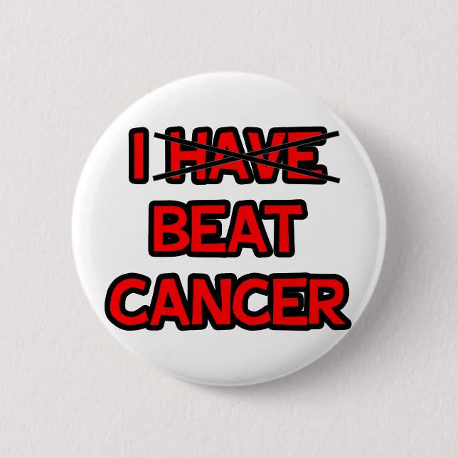Ich besiege Krebs Button (Vorderseite)