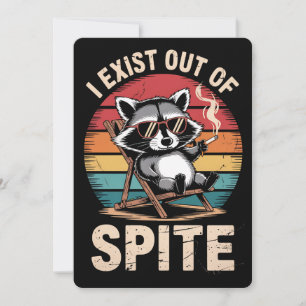 Ich bestehe aus einem spitzigen, lustigen Raccoon  Einladung