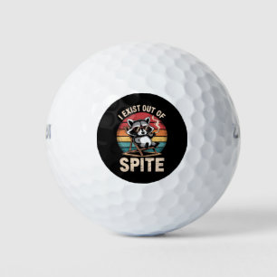 Ich bestehe aus einem spitzigen, lustigen Raccoon  Golfball