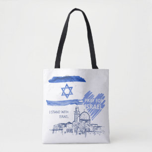 Ich bete für Israel. Ich stehe hinter Israel. Welt Tasche