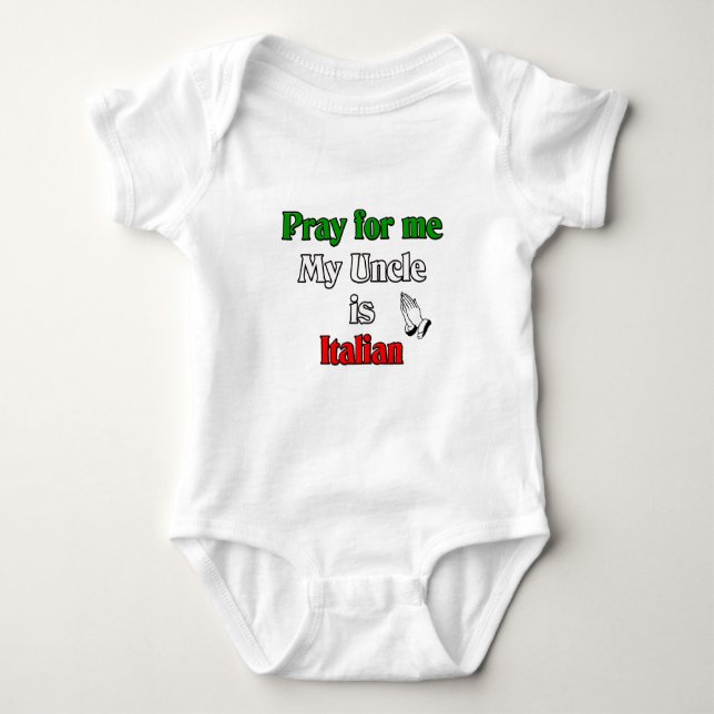 Ich bete meinen Onkel auf Italienisch Baby Strampler (Vorderseite)