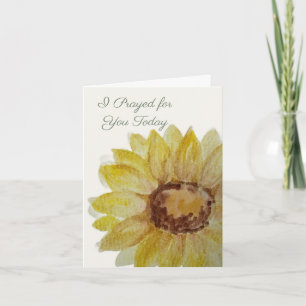 Ich betete heute für dich Sonnenblumen-Gebetskar Karte