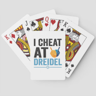 Ich betrüge beim Dreidel lustiges jüdisches Spiel Spielkarten
