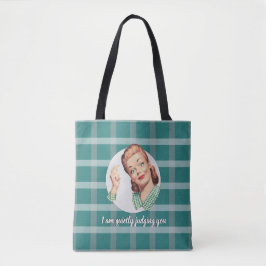 Ich beurteile dich leise. tasche