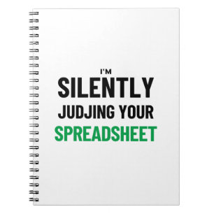 Ich beurteile Ihr Spreadsheet-Notebook leise Notizblock