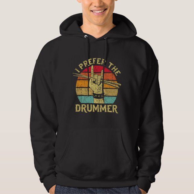 Ich bevorzuge den Schlagzeuger Hoodie (Vorderseite)