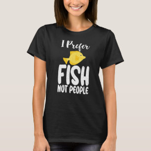 Ich bevorzuge Fisch nicht Leute lustige Fischbesit T-Shirt