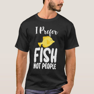 Ich bevorzuge Fische, keine Menschen, lustiger Fis T-Shirt