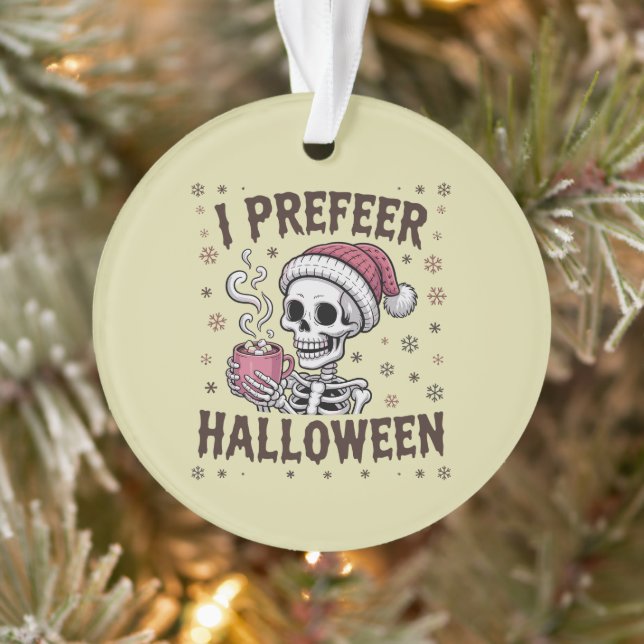 Ich bevorzuge Halloween Spooky Xmas Skeleton Gothi Ornament (Baum)
